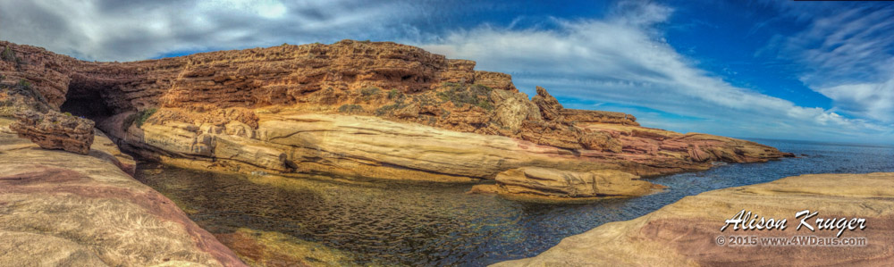 Talia Woolshed Cave Pano