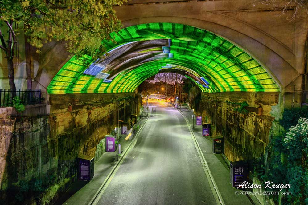Vivid Festival Sydney 2015- Argyle Cut Tunnel
